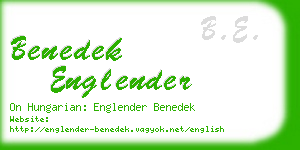 benedek englender business card